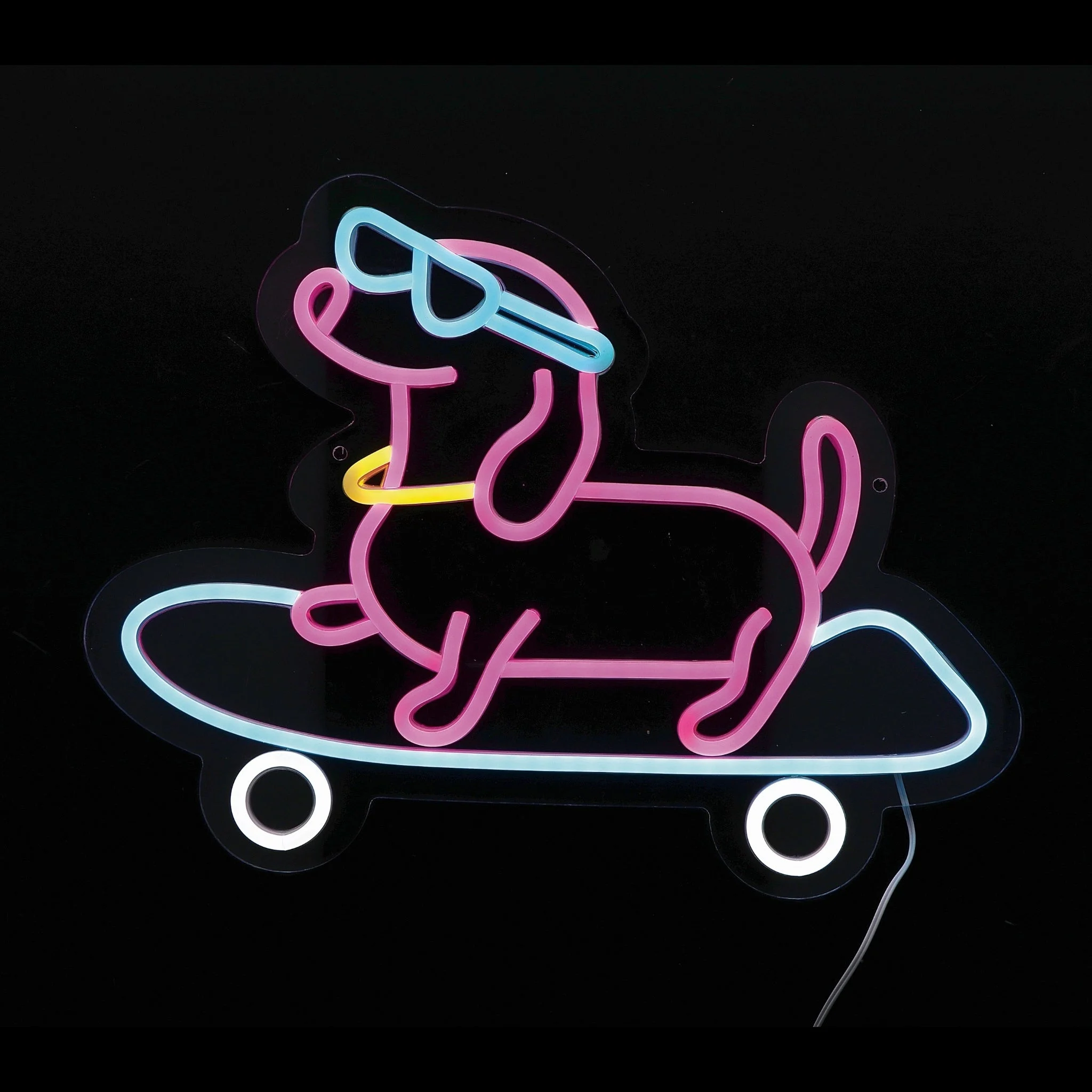 Ad Trend Insegna Neon LED "M. Skate" 40 x 30 Cm Decorazione Luminosa da Parete