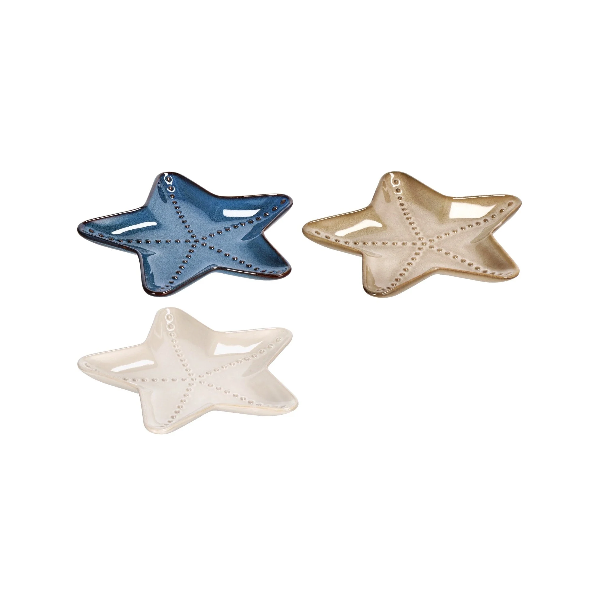 Ad Trend Piattino in Ceramica Stella Marina D 21 Cm Ass.– Piatto Decorativo Mare 1 Pz