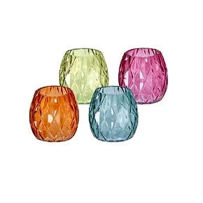 Ad Trend Portacandela T-Light in Vetro D 9 Cm H 9 Cm – 4 Colori Assortiti Ideale Bomboniere ed Eventi 1 Pz