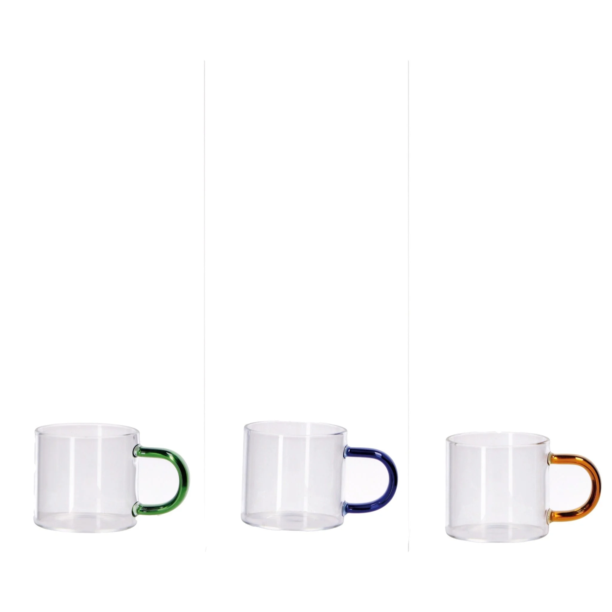 Ad Trend Servizio 3 Tazze da Caffé in Borosiliocato