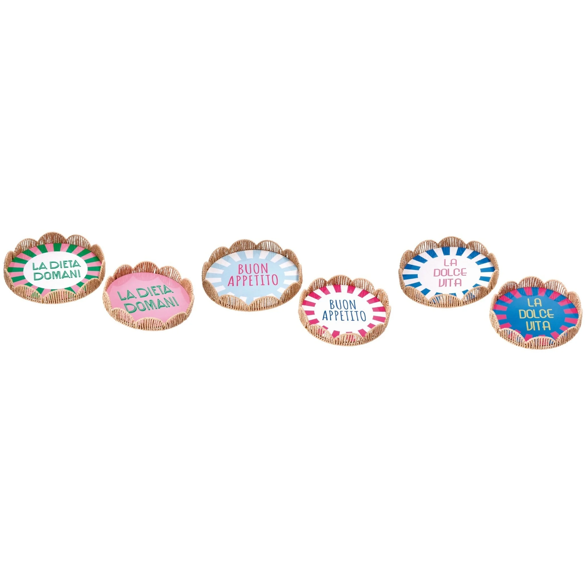 Ad Trend Set 2 Vassoi Tondi Ass. D 26 Cm D 31 Cm Multicolor 1 Cf