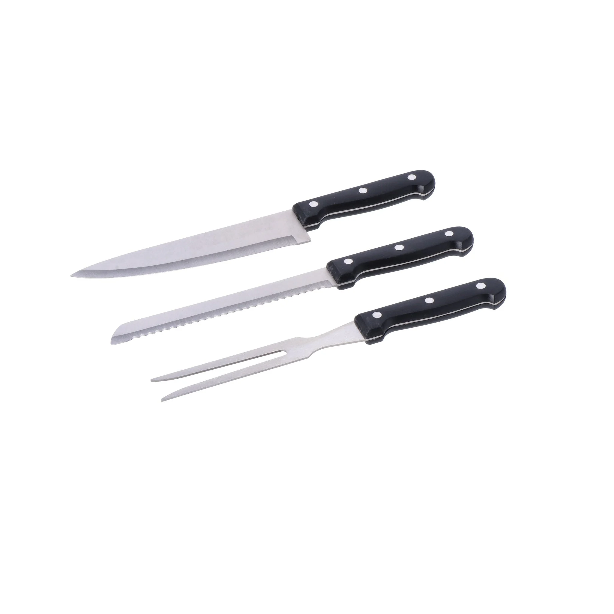 Ad Trend Set 3 Accessori Barbecue 32,5 Cm – Kit BBQ Utensili Griglia in Acciaio