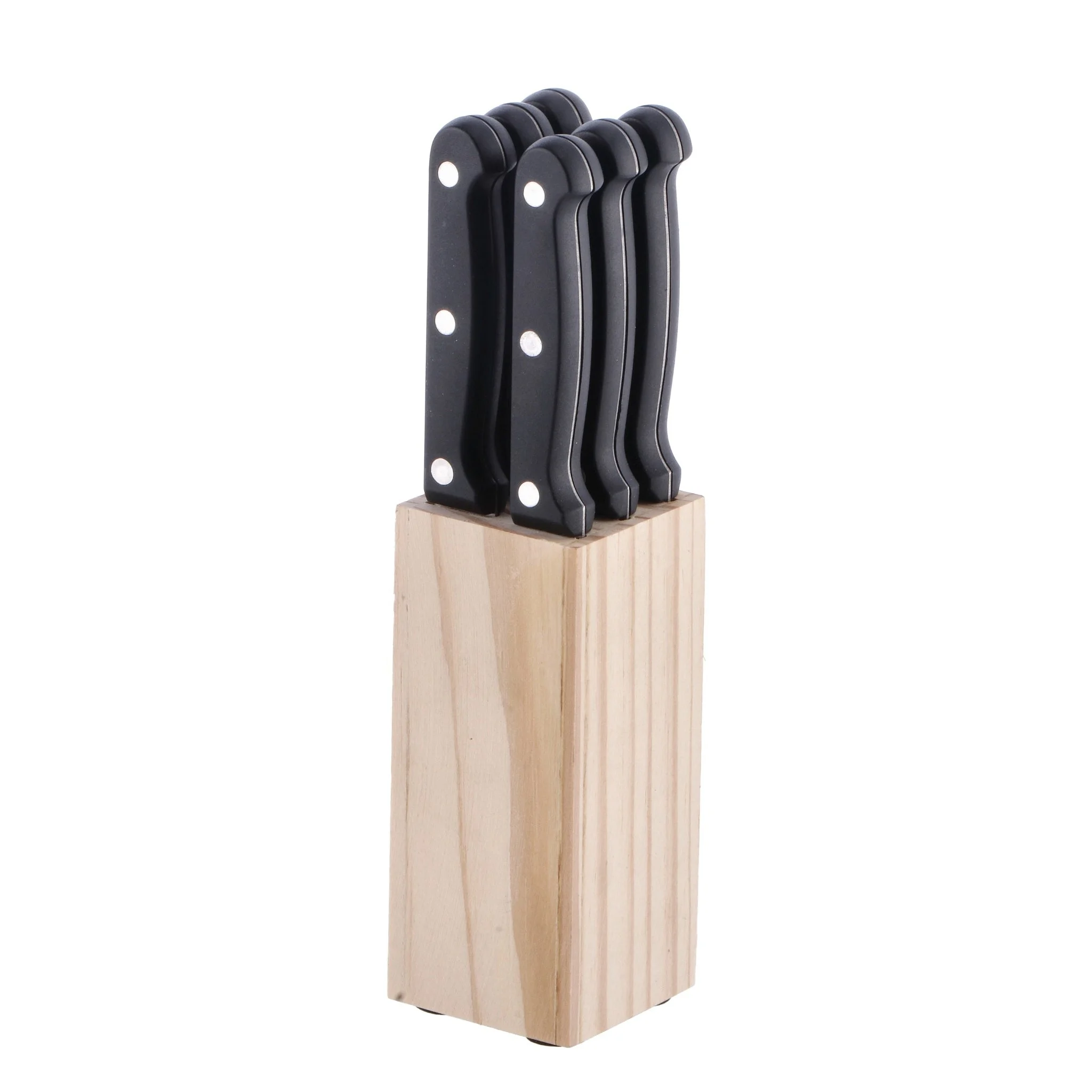 Ad Trend Set 6 Coltelli in Acciaio con Ceppo in Legno