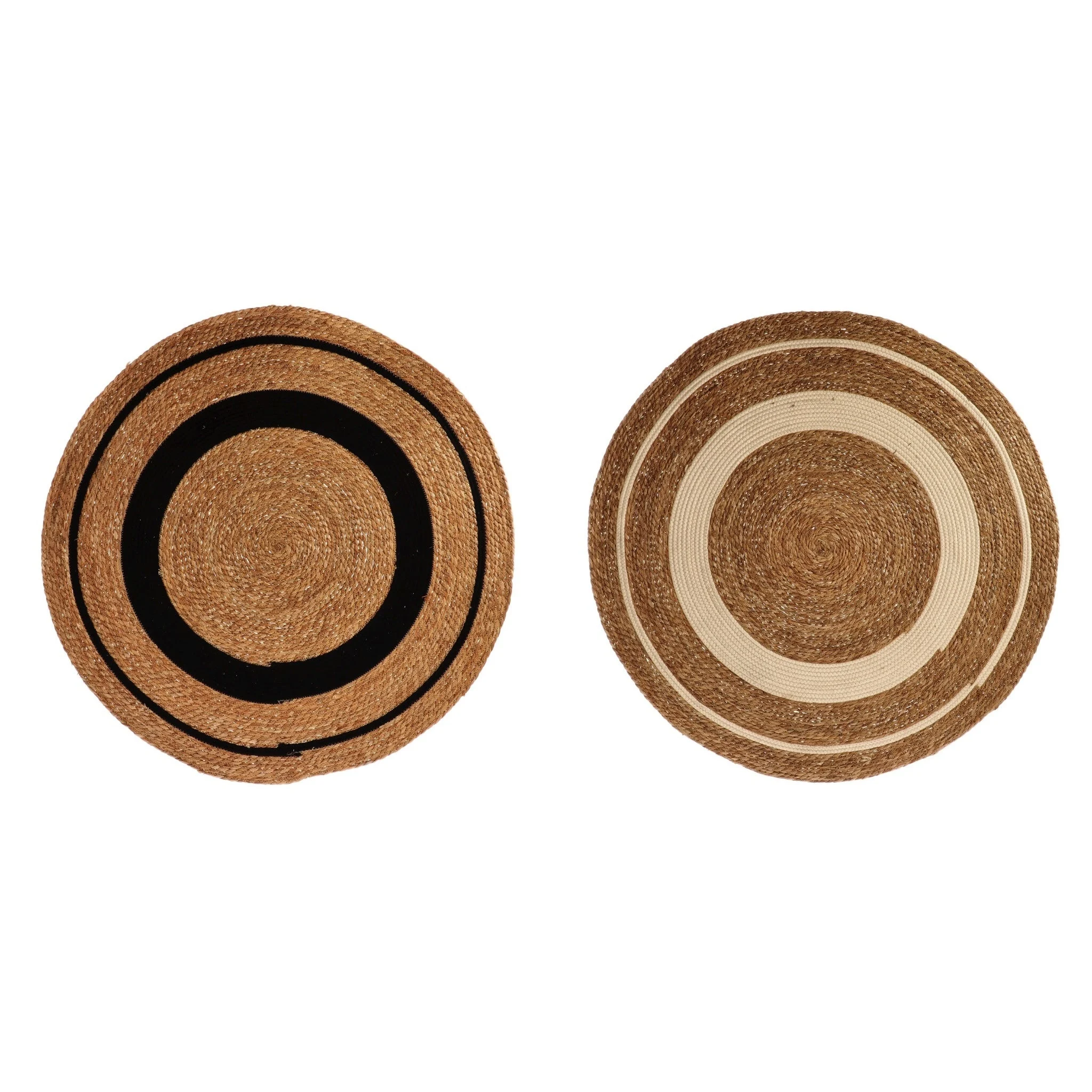 Ad Trend Tappeto Rotondo in Alga e Cotone Ass. D 150 Cm – Tappeto Naturale Intrecciato 1 Pz