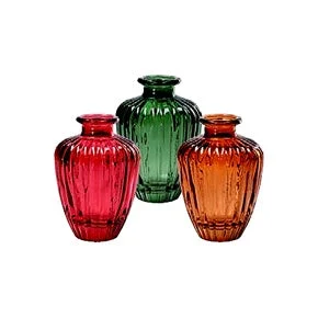 Ad Trend Vaso in Vetro Josh D 7 Cm H 10,5 Cm – 3 Colori Assortiti Bomboniera Elegante 1 Pz