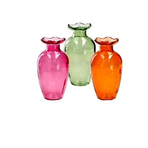 Ad Trend Vaso in Vetro Miles D 7,5 Cm H 13,5 Cm – 3 Colori Assortiti Ideale Ideale Bomboniera 1 Pz