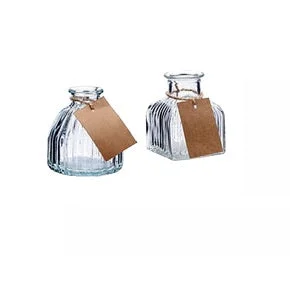 Ad Trend Vaso in Vetro Trasparente 8 x 8 Cm H 8,5 Cm 1 Pz – Ideale Bomboniera e Decorazione