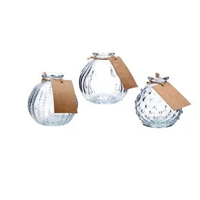 Ad Trend Vaso in Vetro Trasparente D 9 Cm H 9 Cm 1 Pz – Ideale per Bomboniere ed Eventi