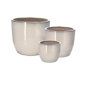 Ad Trend Set 3 Cachepot Ceramica Crema H 19–29,3-33 cm