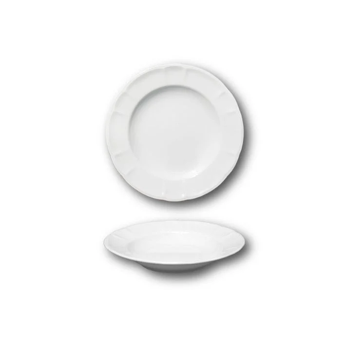 Saturnia Piatto Fondo Londra D 23 Cm Bianco – Piatto Elegante per Zuppe e Primi