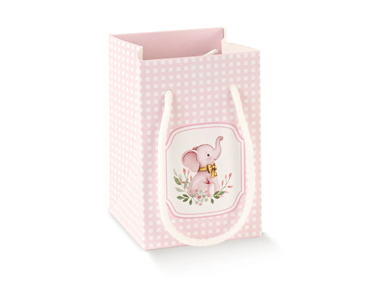 Scotton Shop Box Elefantino Rosa Cartoncino 9x9x14 cm 10 pz