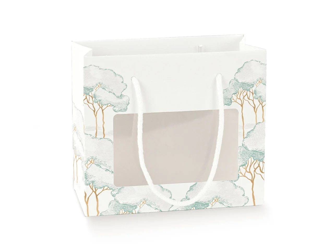 Scotton Shopbox Intrecci Verde Finestra PLA 16x8x14 cm 10 pz