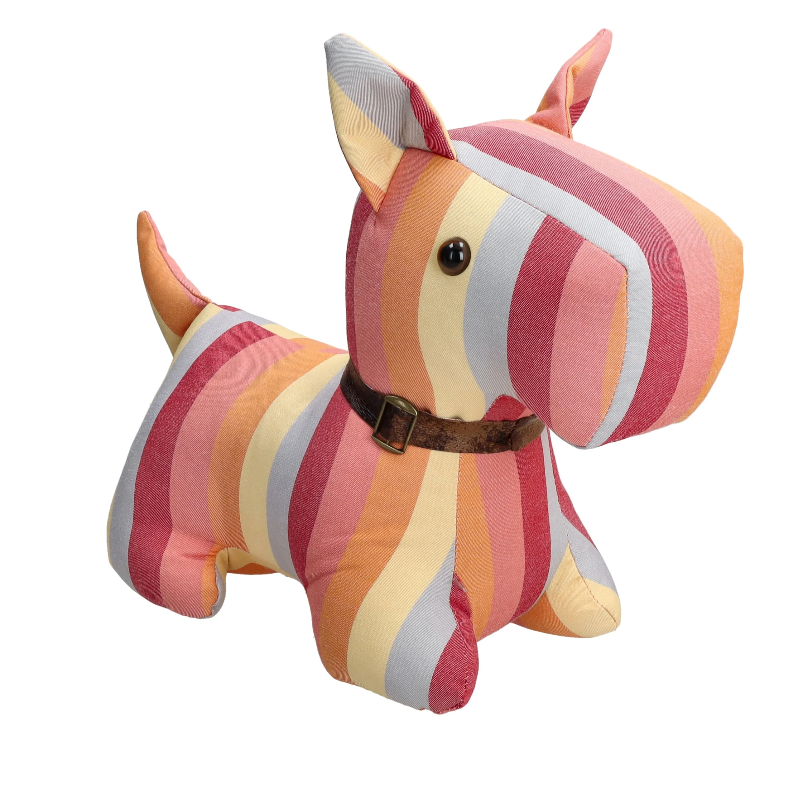 Tognana Fermaporta Cane Urban Pets H 25 Cm Poliestere Rosa Giallo