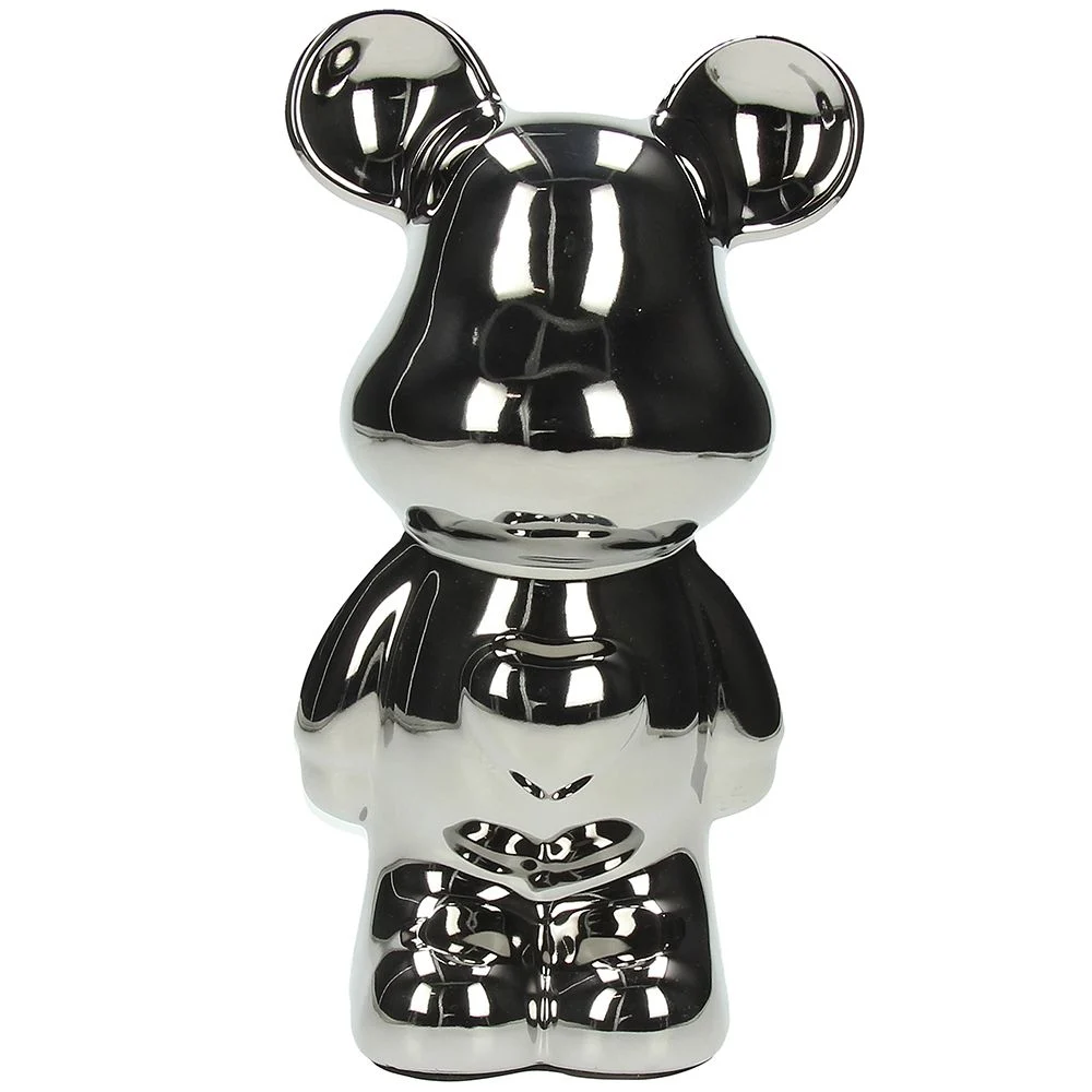 Tognana Orso Salvadanaio Home Decor Bear H 27 Cm Ceramica Argento
