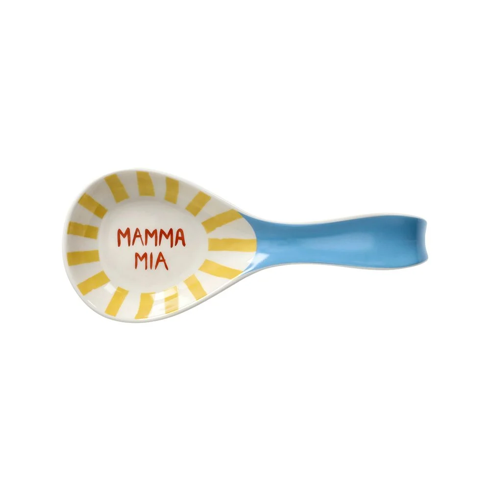 Tognana Poggia Mestolo Mamma Mia 23 Cm  Viva L'Italia New Bone China Azzurro