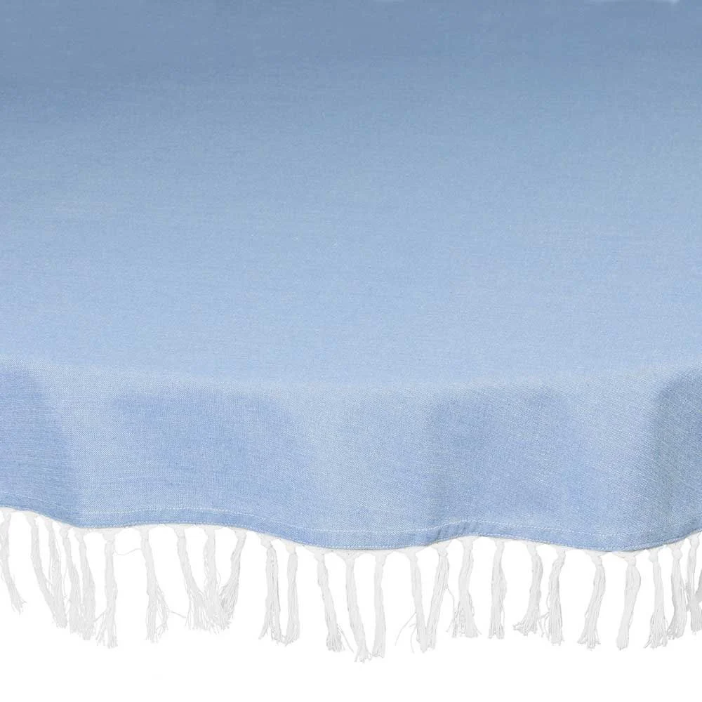 Tognana Tovaglia Chambray Textile Rotonda D 170 Cm Blu