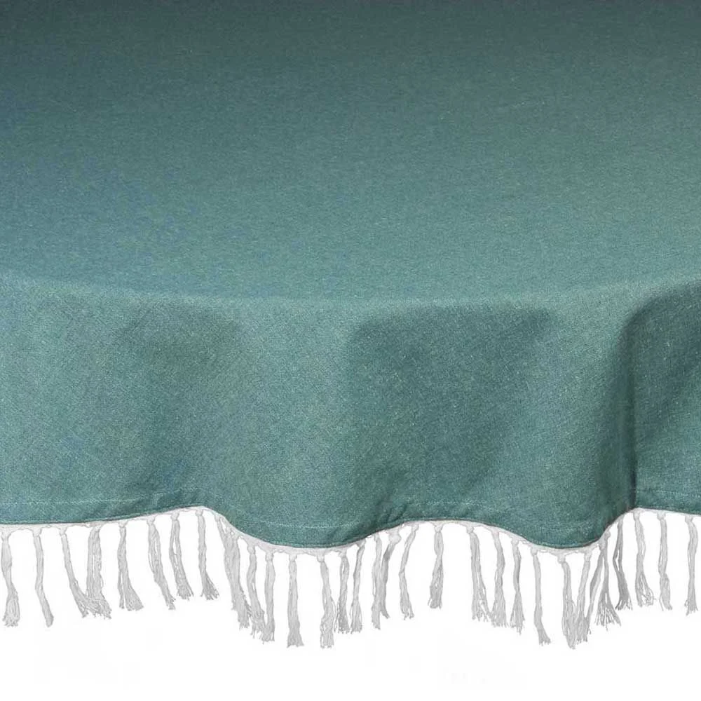 Tognana Tovaglia Chambray Textile Rotonda D 170 Cm Verde