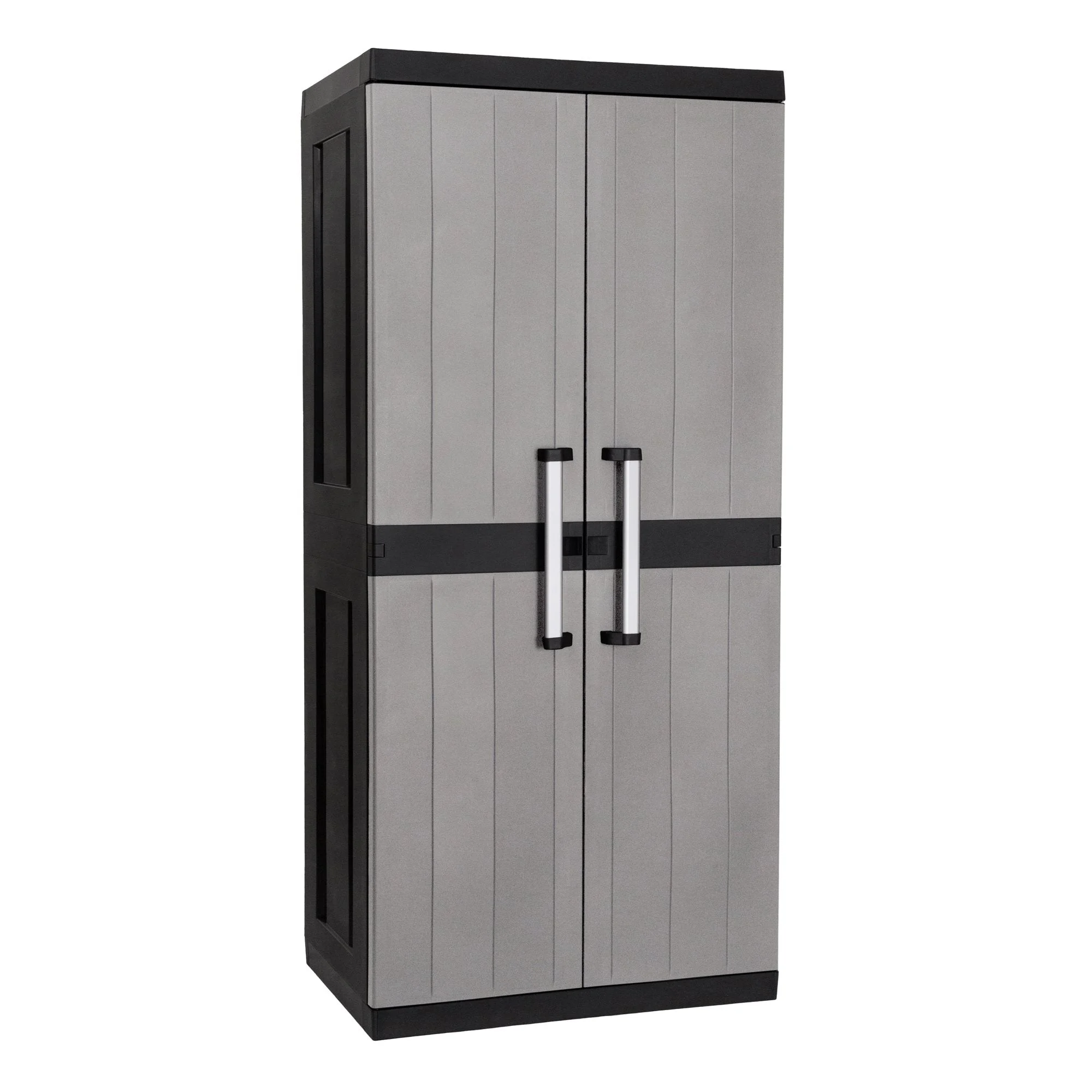 Toomax Armadio 2 Ante Garage Mega Utility Cabinet con Ripiani – Mobile Porta Attrezzi con 4 Ripiani Regolabili