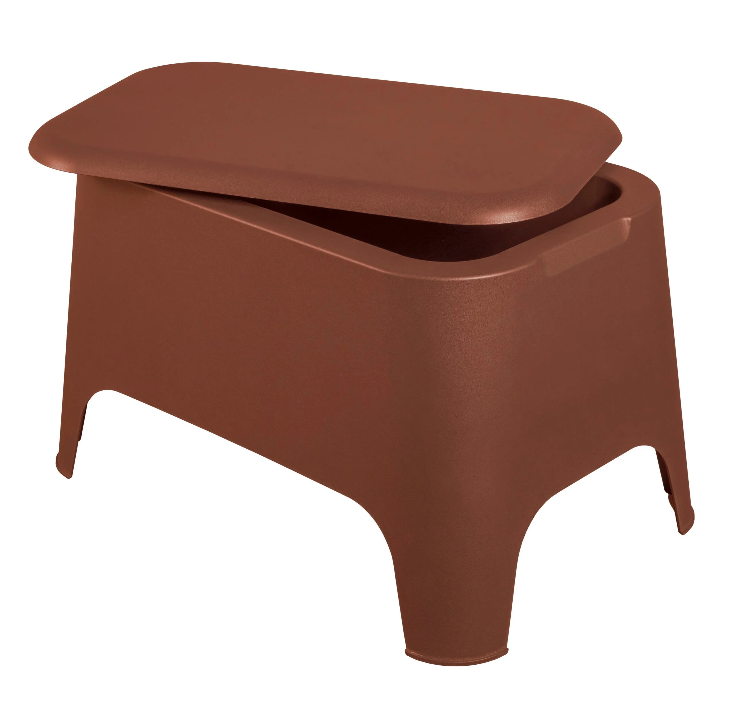 Toomax Petra Tavolino con Contenitore e Coperchio Rimovibile Terracotta – Tavolino da Esterno Resistente ai Raggi UV