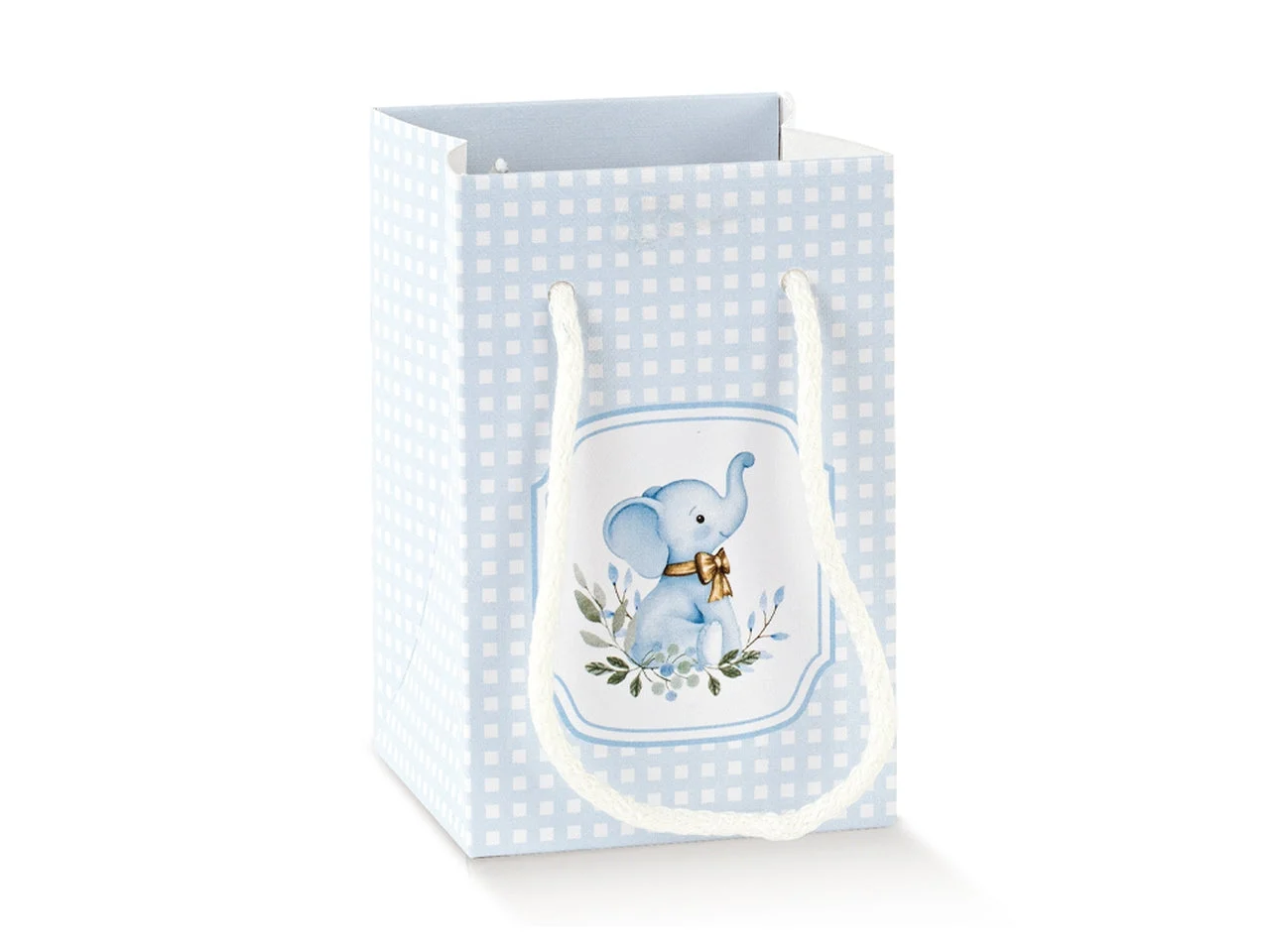 Scotton Shop Box Elefantino Azzurro Cartoncino 9x9x14 cm 10 pz