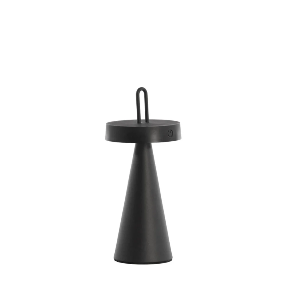 Lampada da tavolo LED Ankenta Nera Ø13x28,5 cm