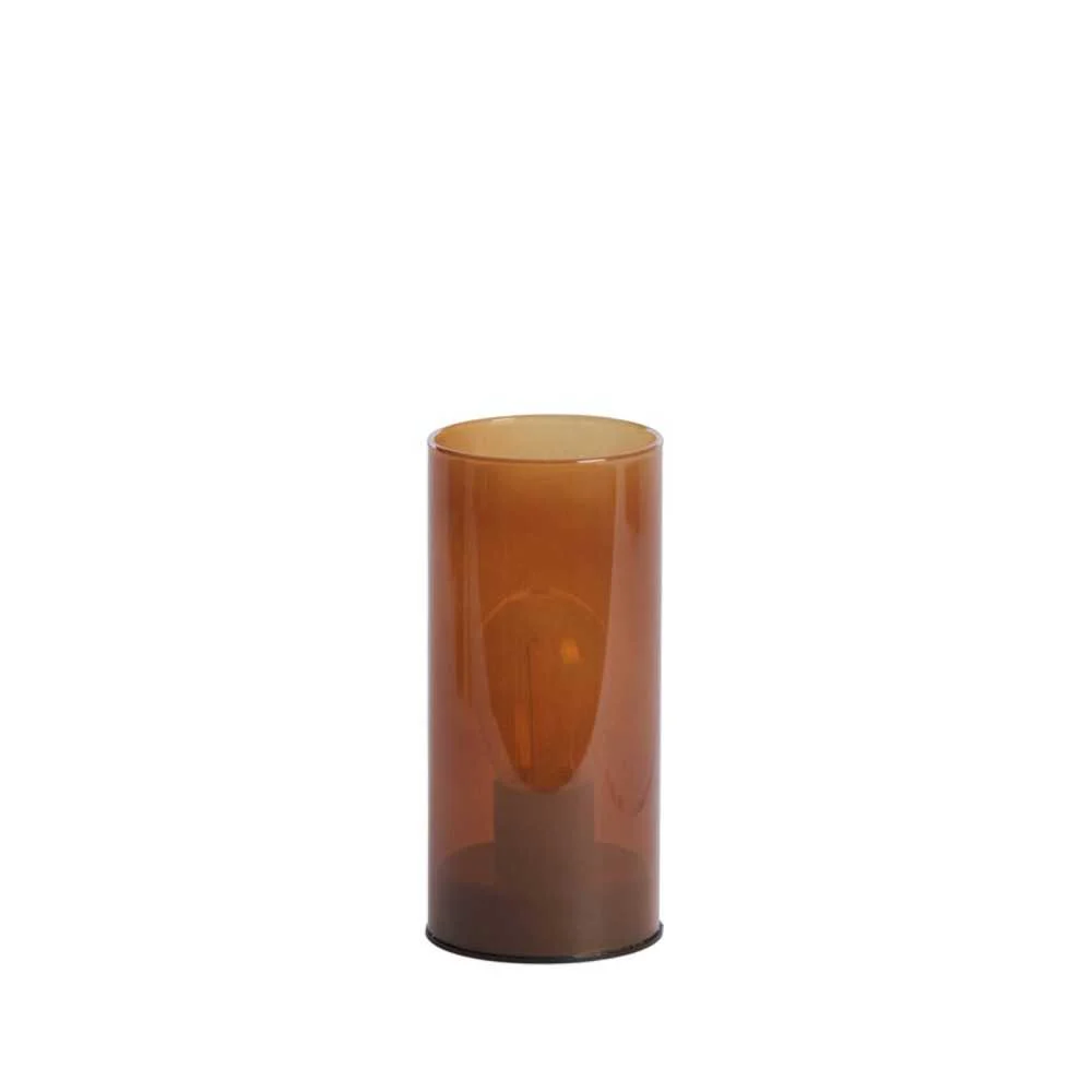 Lampada da tavolo LED VAZOLLA Ø7x15 cm Vetro Milky Caramel