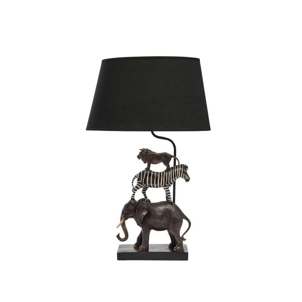 Lampada da tavolo Safari Leone Zebra Elefante 12x24,5x70 cm