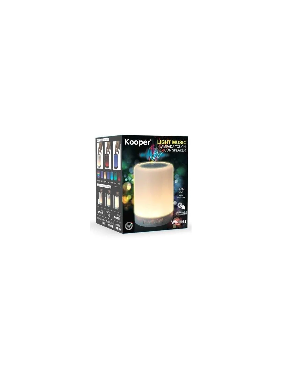 LAMPADA TOUCH MULTICOLOR CON SPEAKER INTEGRATO
