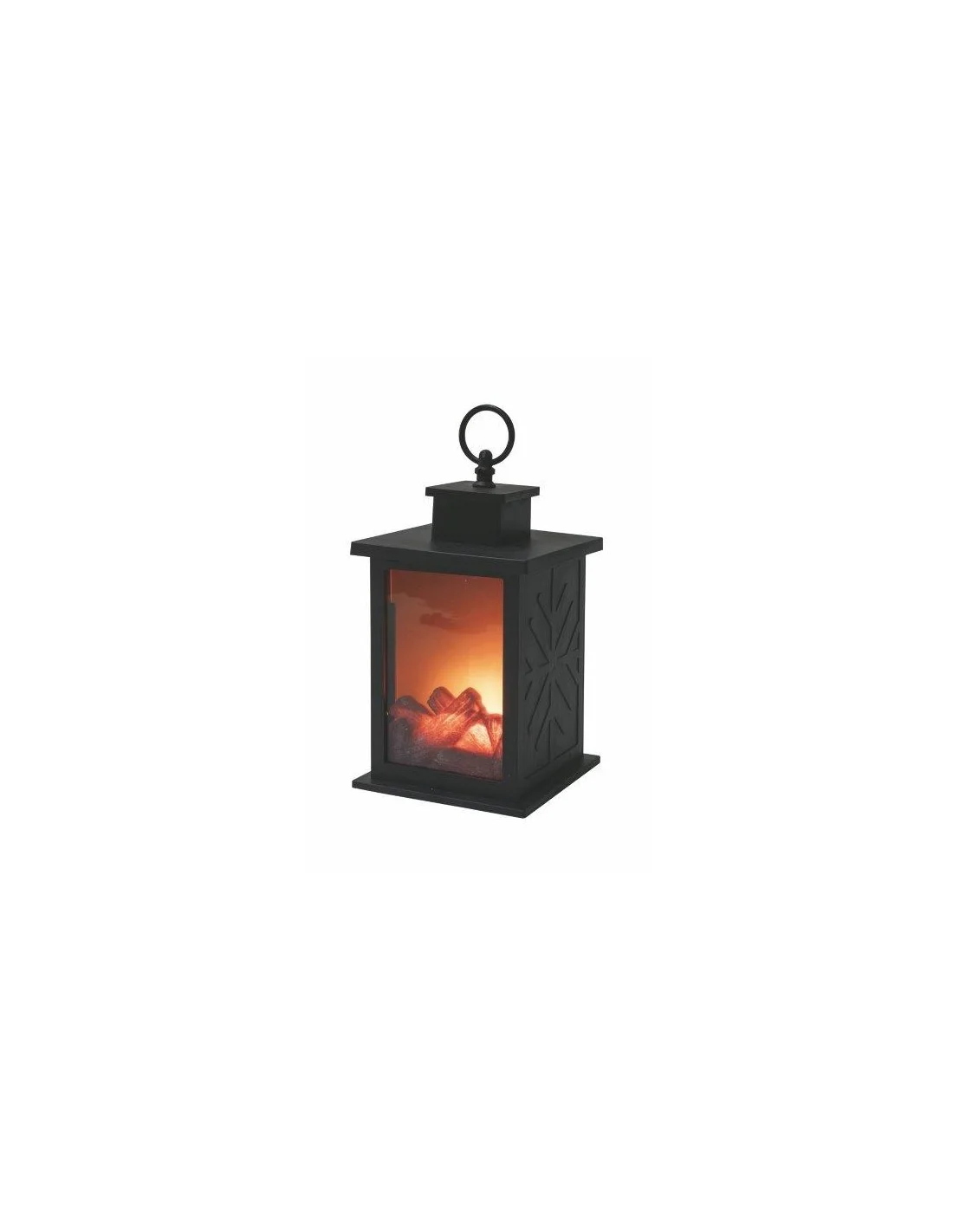 LANTERNA EFFETTO FIAMMA 12X12X18.5 CM