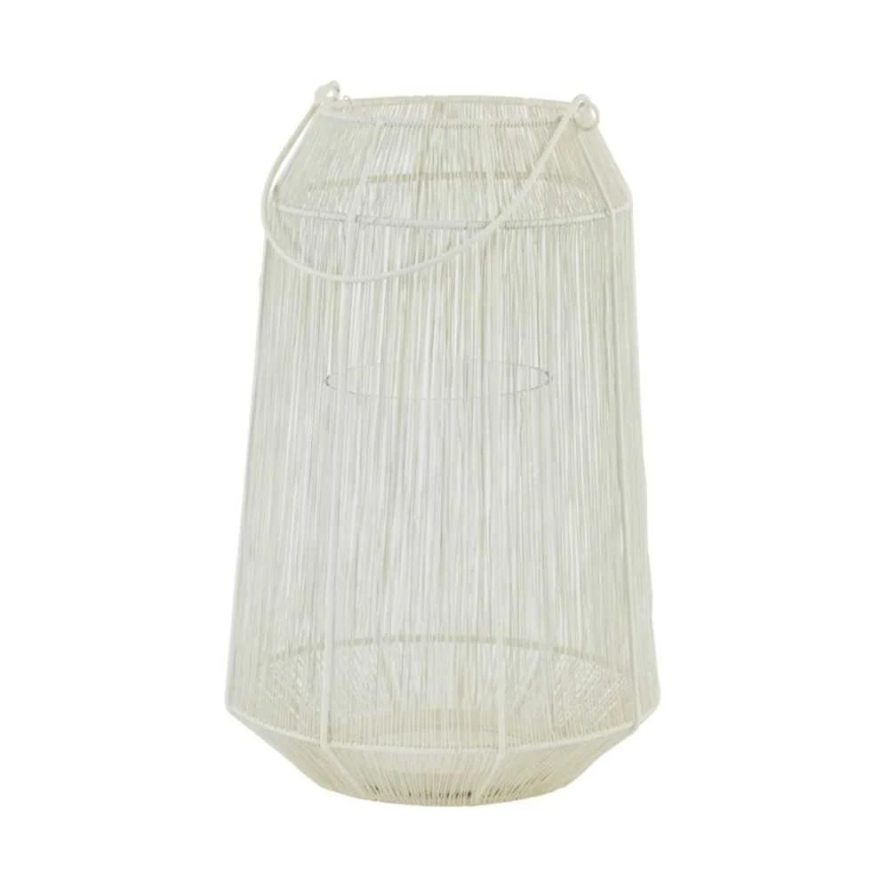 Lanterna Hurricane Odina Cream – Eleganza Bianca Ø30x46 cm con Vetro Frangivento