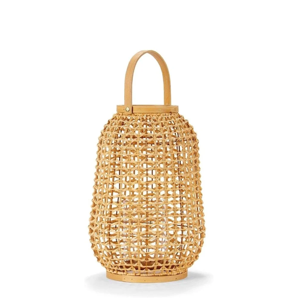 Lanterna Portacandele in Rattan Naturale 26x39 cm – Boho Chic by Andrea House