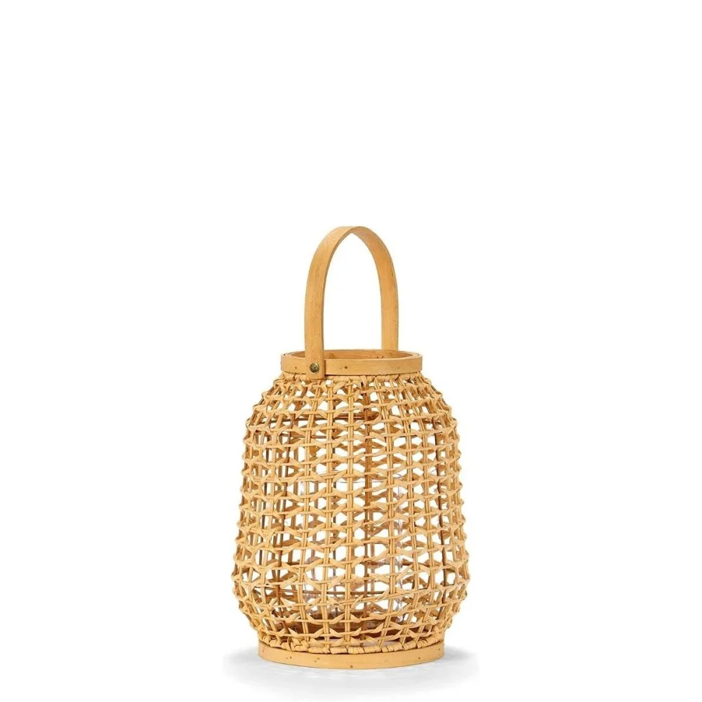 Lanterna Portacandele Rattan Naturale 23x29 cm – Design Essenziale by Andrea House