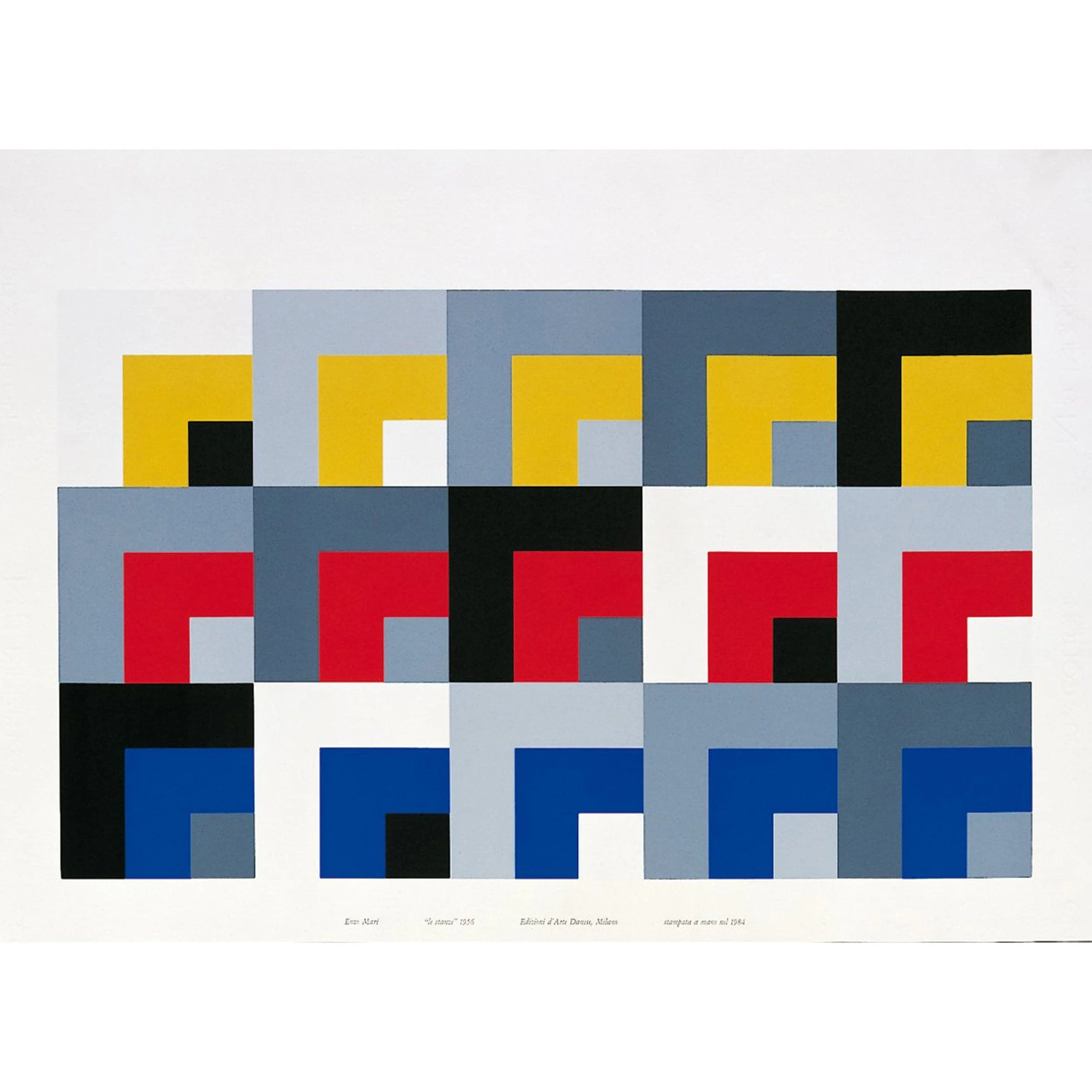 Stampa Serigrafica LE STANZE di Enzo Mari - 50x70cm
