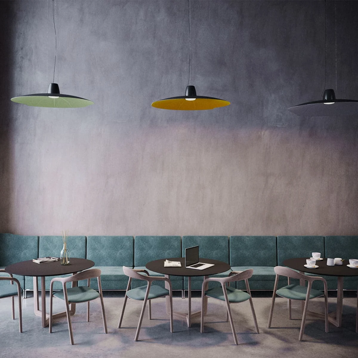 Lampada a Sospensione LENT di Yonoh Studio Creative for Martinelli Luce