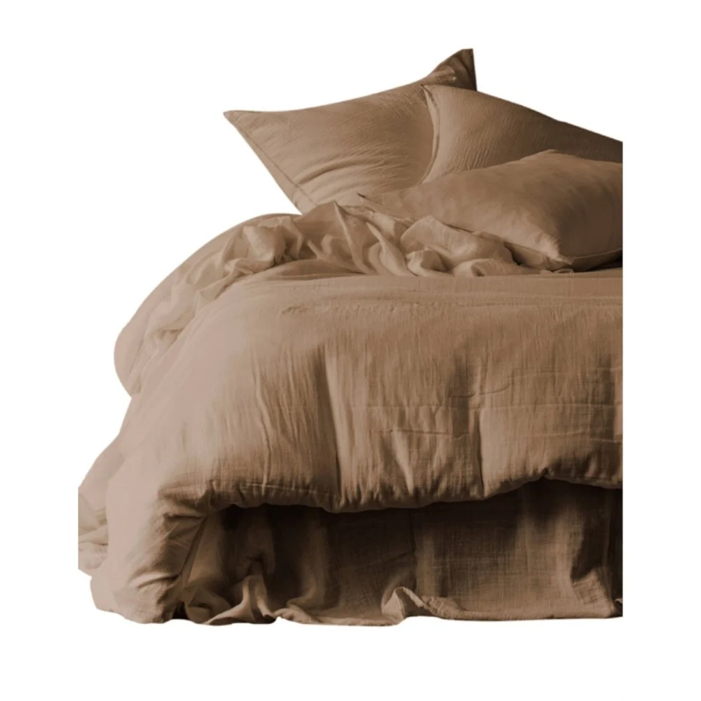 Lenzuolo Garza Cotone 270x300 cm Tabac – Praticità Senza Stiro