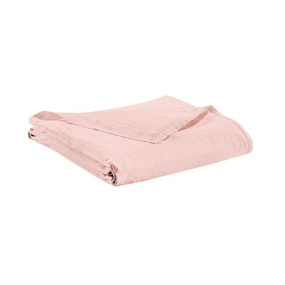 Lenzuolo lino Zeff 240x300 cm Rosa Antico – Eleganza naturale bicolore