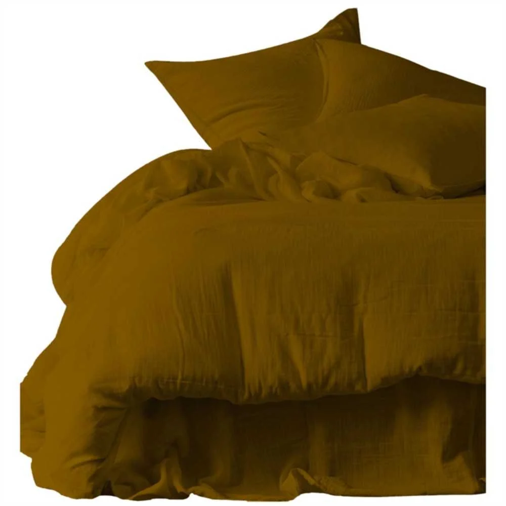 Lenzuolo matrimoniale 270x300 in cotone Dili Gold