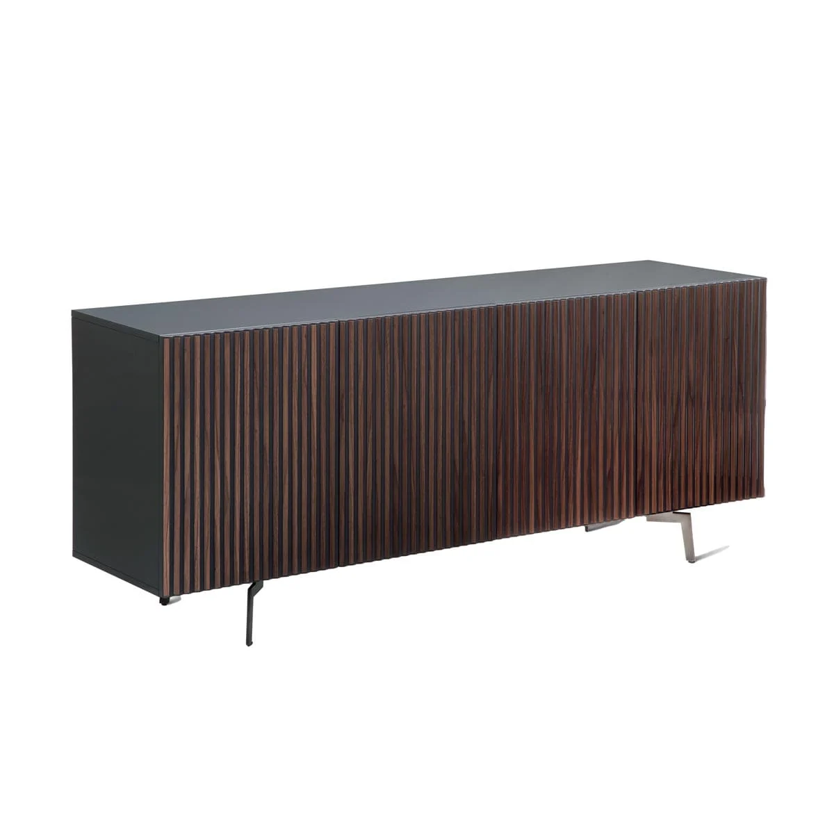 Credenza Laccata Opaca e Legno di Noce LEON DECOR H 98 di Sth per Horm