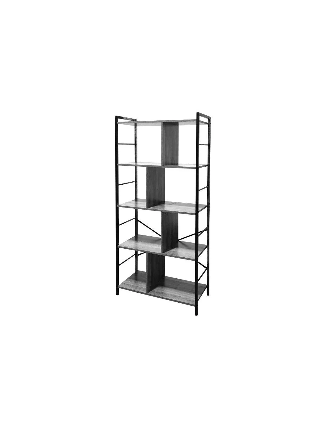 LIBRERIA INDUSTRIAL 80X33X161 GRIGIO
