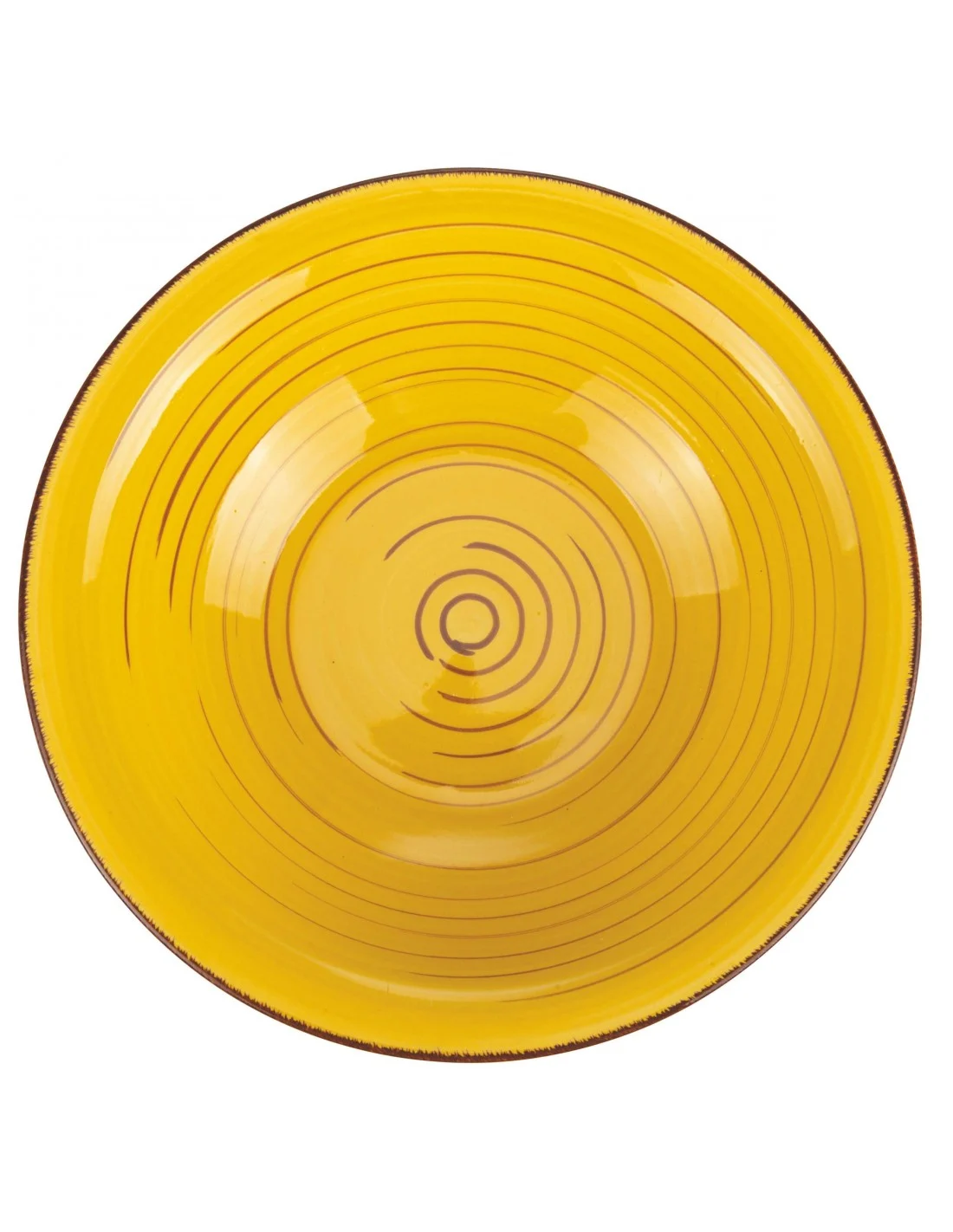 LIPARI PIATTO FONDO GIALLO D21,5CMXH6CM