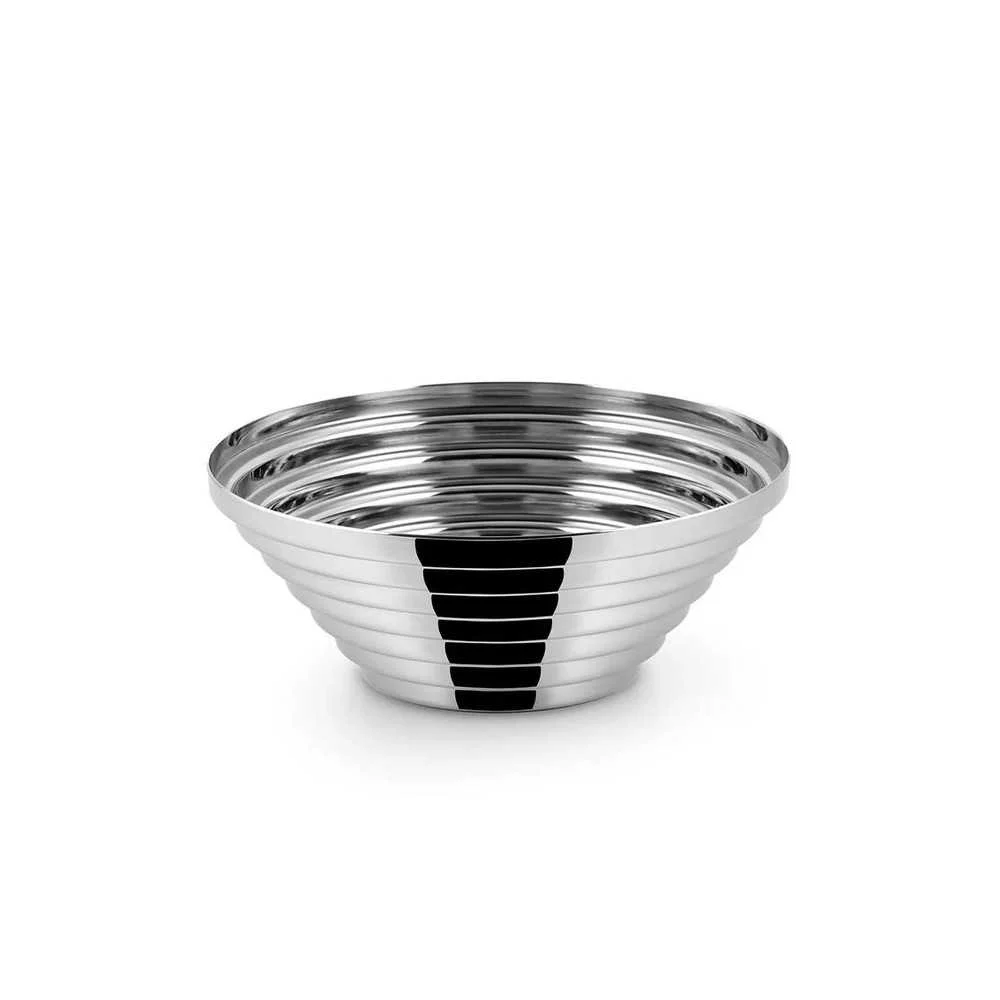 Maya – Cestino Rotondo in Acciaio Lucido Ø20 cm by Alessi