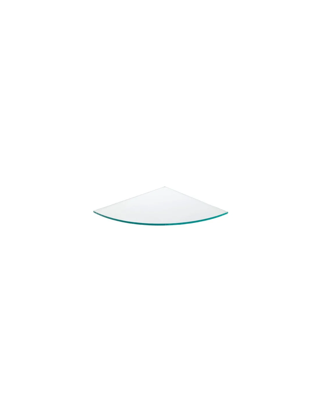 MENSOLA IN VETRO SATINATO AD ANGOLO 300 X 300 X 8 MM