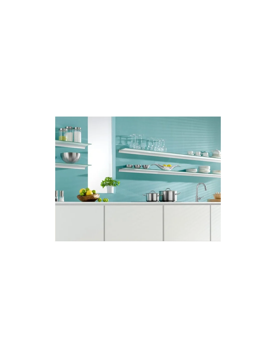 MENSOLA IN VETRO TRASPARENTE 600 X 150 X 8 MM