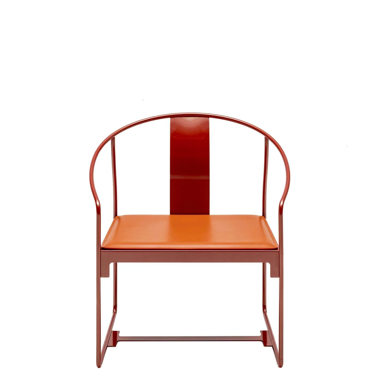 Sedia in Acciaio e Pelle con Bracciolo MINGX di Konstantin Grcic per Driade