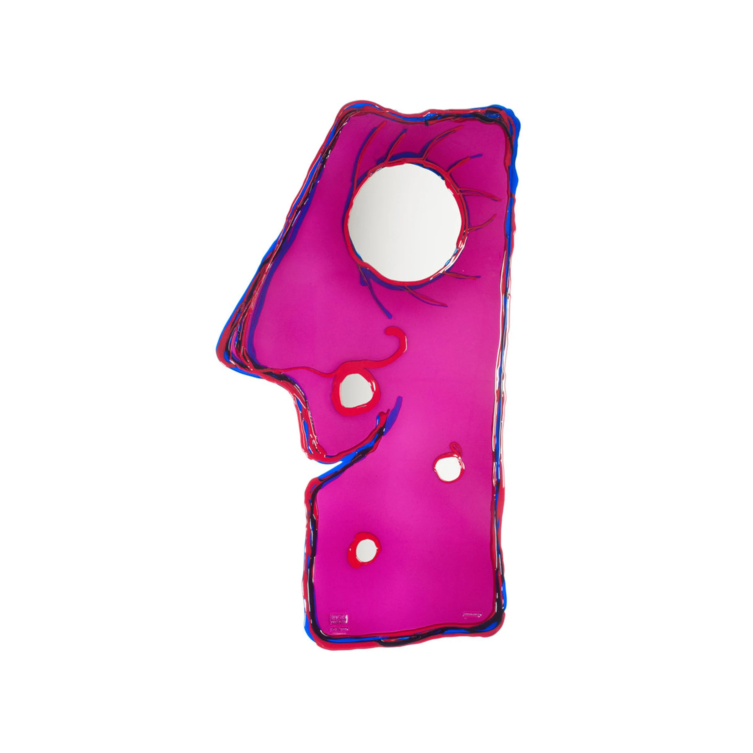 Specchio in Resina LOOK AT ME Fucsia di Gaetano Pesce per Corsi Design