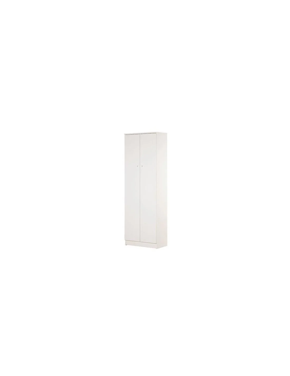 MOBILE ARMADIO 2 ANTE BATTENTI BIANCO LISCIO 62X84X183