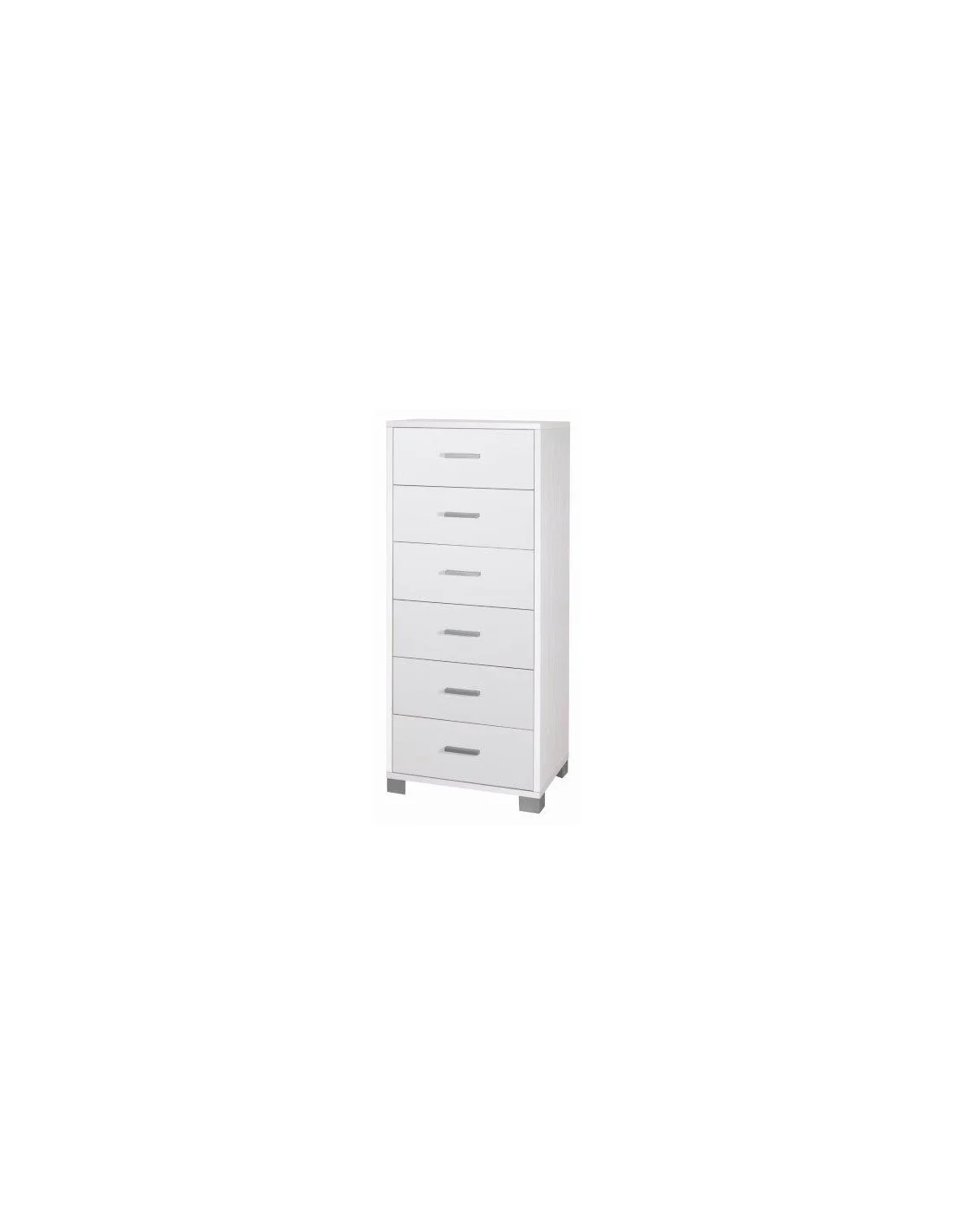 CASSETTIERA 6 CASSETTI BIANCO FIAMMATO 50x124x41 CM