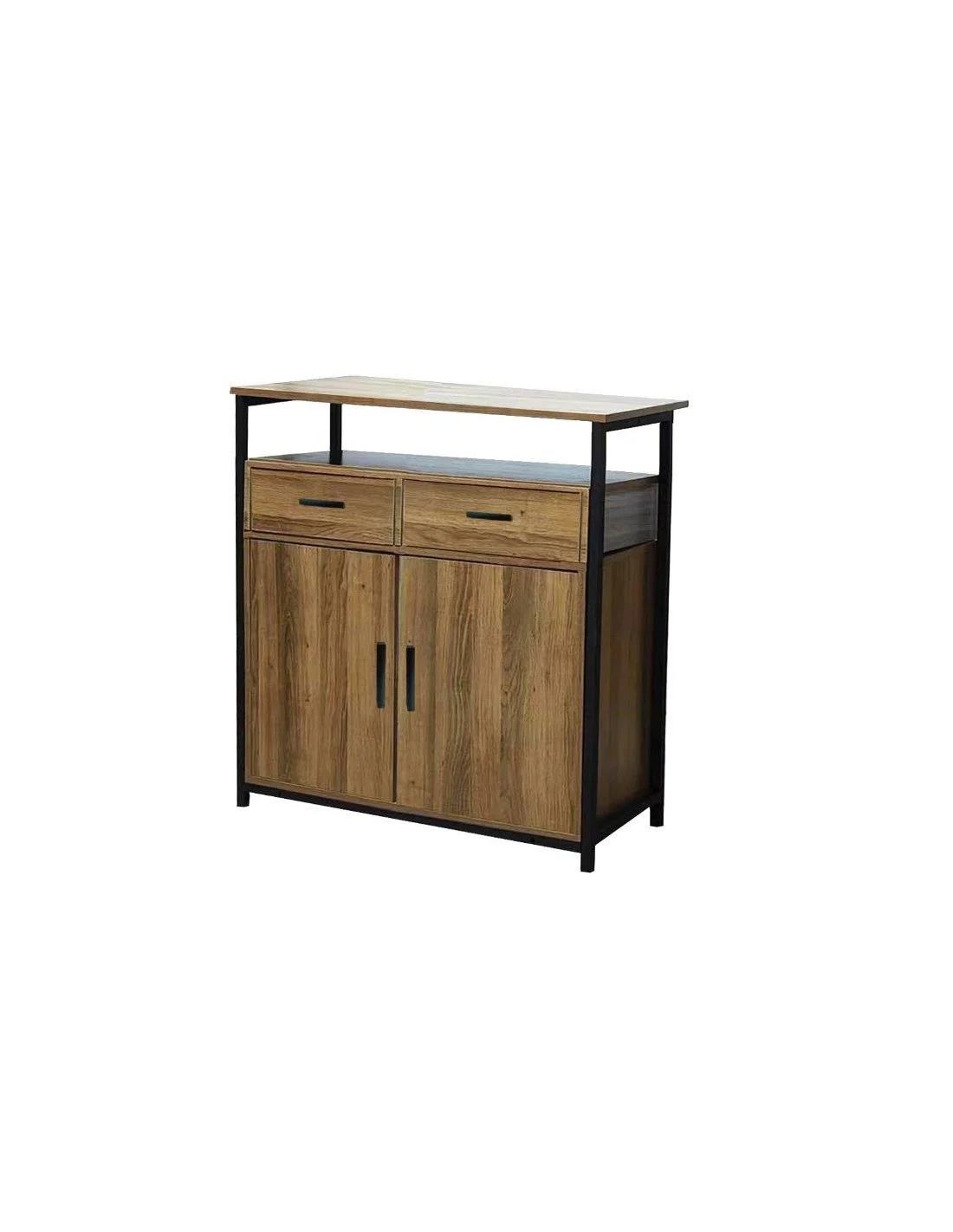 MOBILE INDUSTRIAL 2 ANTE CON CASSETTI 70X35X80H QUERCIA