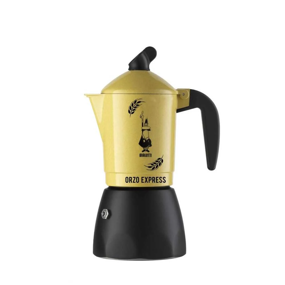 Moka Orzo Express Bialetti 4 Tazze – Alluminio Giallo