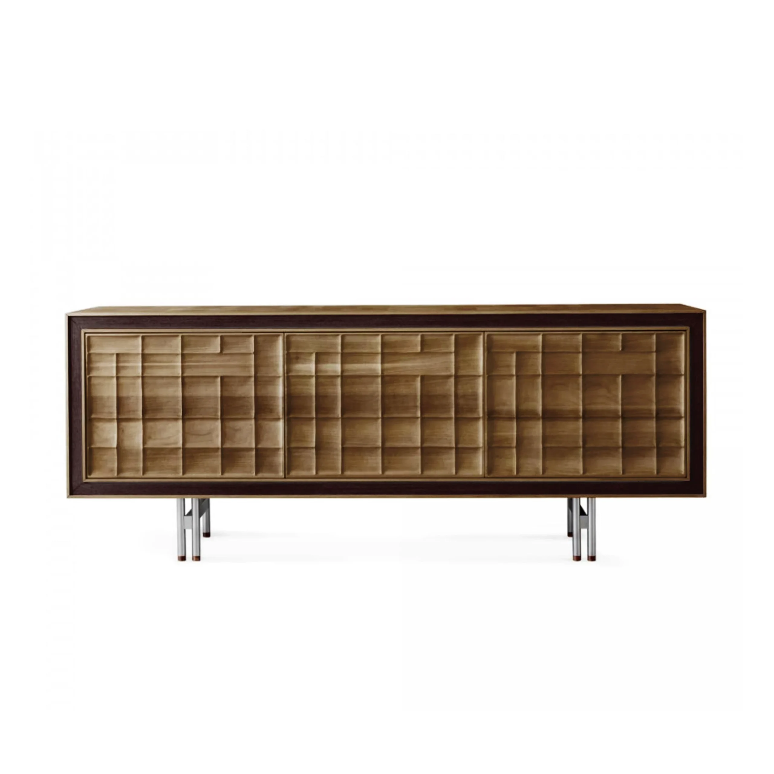 Credenza in Legno di Noce QUADRA Ante Scacco di Dale Italia
